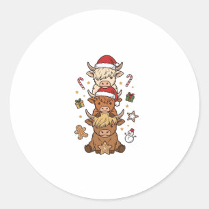 Adesivo Pilha de Vaca das Terras Altas de Natal Desenho de