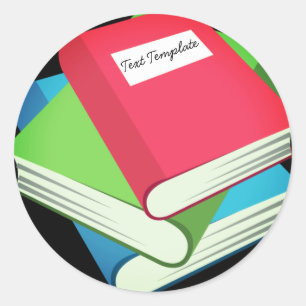 Adesivo Pilha Personalizada De Livros Emoji