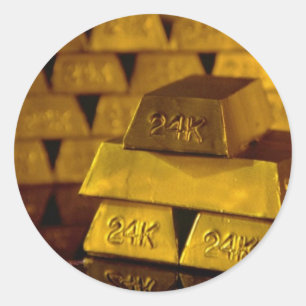 Adesivo Pilhas de bares de ouro