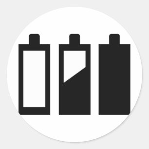 Adesivo pilhas vazias para cheio