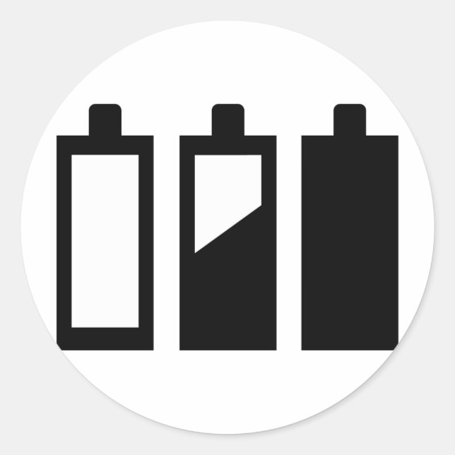 Adesivo pilhas vazias para cheio (Frente)