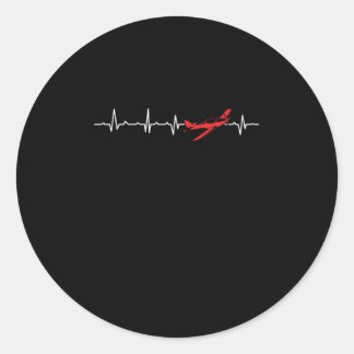 Adesivo Pilot Heartbeat Aviator Flight Engineers Airplane 