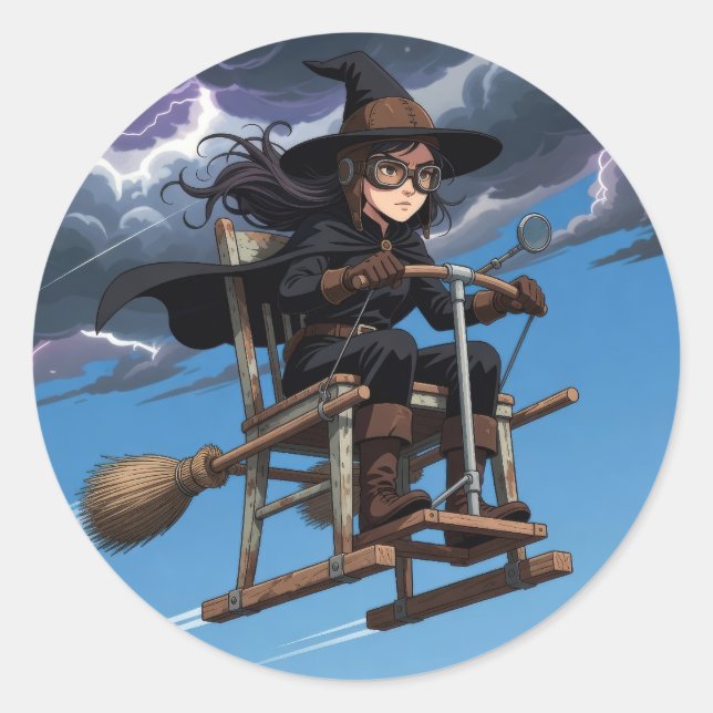Adesivo Piloto Bruxa Fofa (Frente)