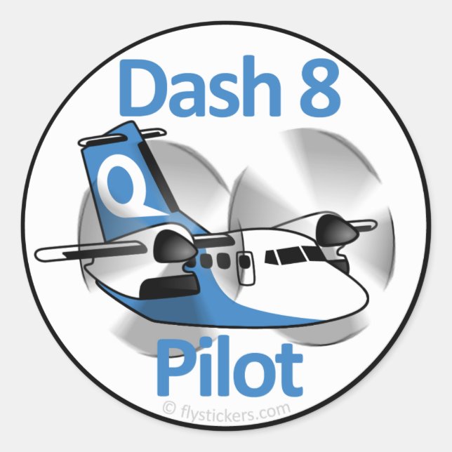 Adesivo Piloto Dash 8 (Fatory Livery) (Frente)