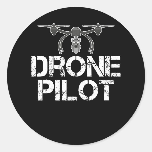 Adesivo Piloto de Drone Engraçado para Voo de Drone (Frente)