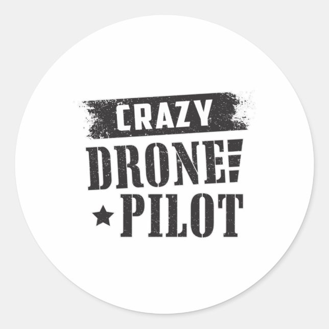 Adesivo Piloto de Drone Quadcopter Drones de FPV Engraçado (Frente)