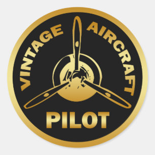 ADESIVO PILOTO DOS AVIÕES DO VINTAGE