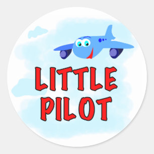Adesivo Piloto pequeno do avião azul