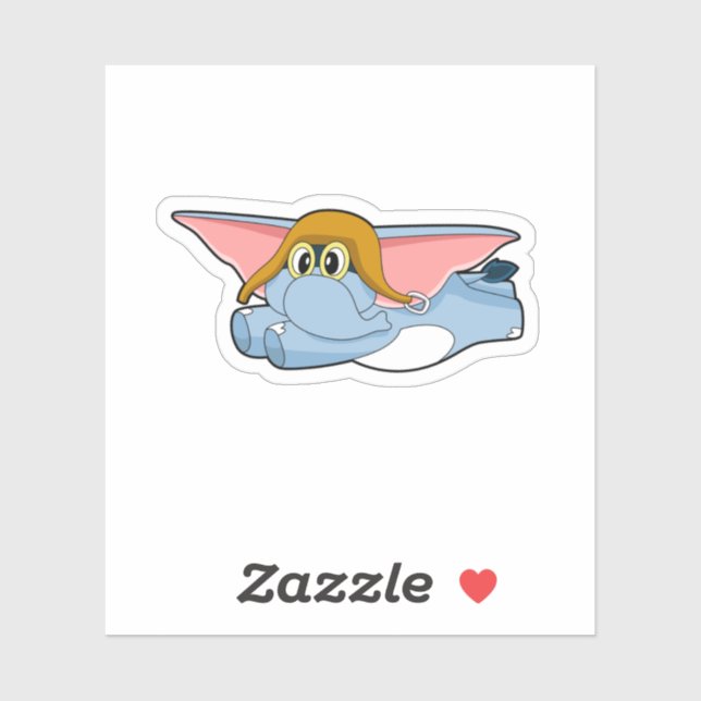 Adesivo Piloto-piloto de elefante (Folha)