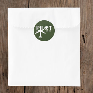 Adesivo Piloto Tipografia e Avião Personalização Militar V