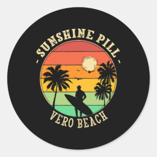Adesivo Pílula de Sol Vero Beach Verão Flórida Tropical B
