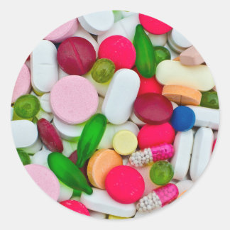 Adesivo Pílulas coloridas produto personalizado