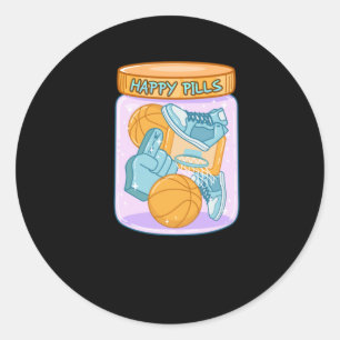 Adesivo Pílulas felizes de basquete