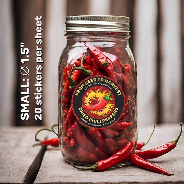 Adesivo Pimenta com rótulo de chama (Criador carregado)