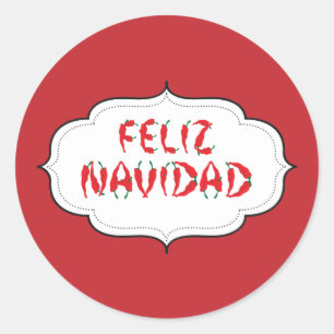 Adesivo Pimenta vermelha de Feliz Navidad o Chile