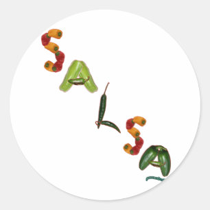 Adesivo Pimentas de pimentão da salsa