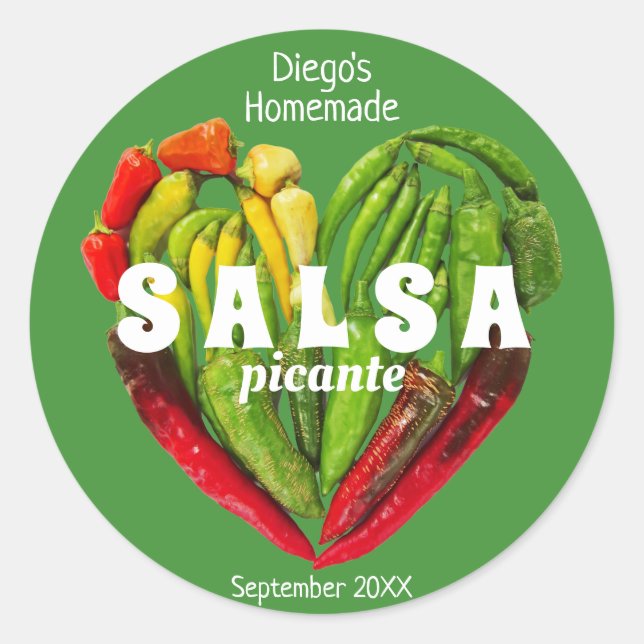 Adesivo Pimentões verdes e picantes, pimentões, de cor ver (Frente)