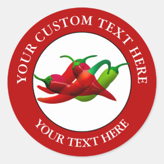 Adesivo Pimentos Chili Ícone De Logotipo Personalizado De 