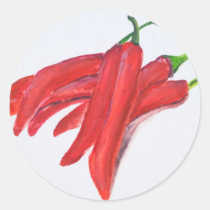Adesivo Pimentos picantes vermelhos