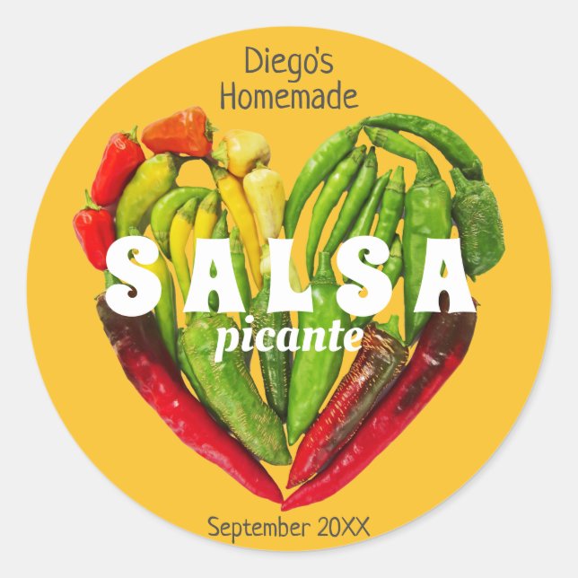 Adesivo Pimentos, pimentões, verdes, amarelos, picantes a  (Frente)