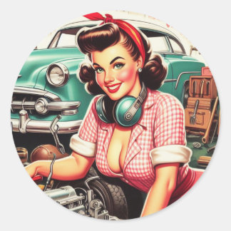 Adesivo Pin-up Mecânico Cinto