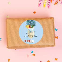 Adesivo Pina Colada Cherry Cocktail 50ª Festa de aniversár