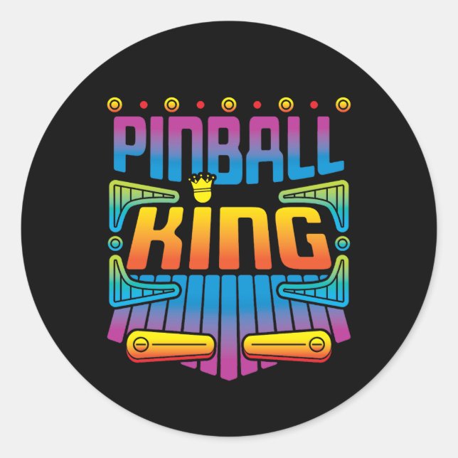 Adesivo Pinball King Arcade Game Player (Frente)