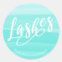 Adesivo Pincéis de água de cor azul Elegante