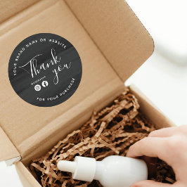 Adesivo Pincel Branco Negro Obrigado Mídia Social