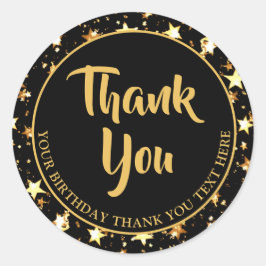 Adesivo Pincel de agradecimento de aniversário Estrelas pr