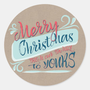 Adesivo Pincel Moderno Carimbo de Natal Feliz