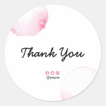 Pincel Rosa Mínimo de Pastel de Cor de Água Elegan