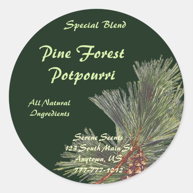 Adesivo Pine Bough on Forest Green (Frente)