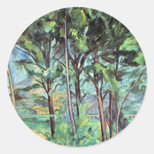 Adesivo Pine com Viaduto por Paul Cezanne, Vintage Art