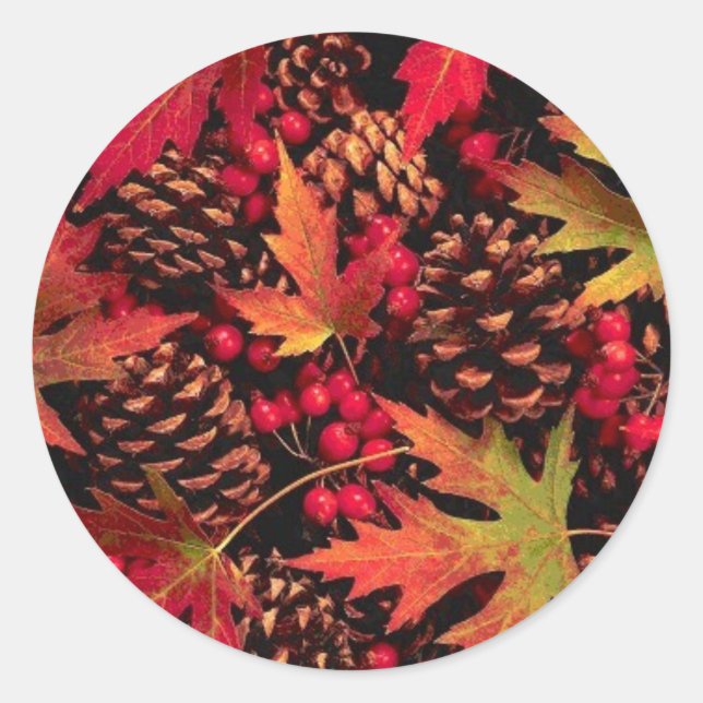 Adesivo Pine Cones & Leaves Sticker (Frente)