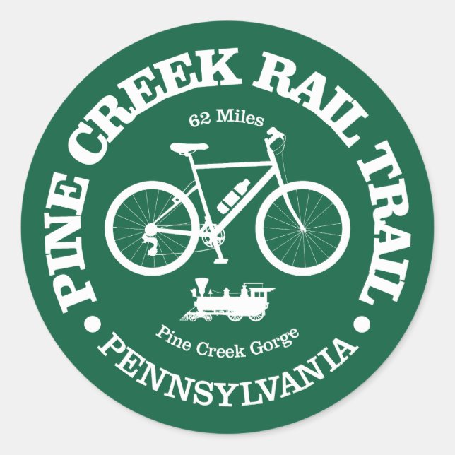 Adesivo Pine Creek Rail Trail (ciclismo) (Frente)