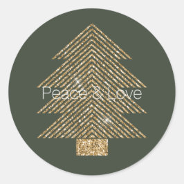 Adesivo Pine Green Dourada Glitzy Brilhante Árvore de Nata