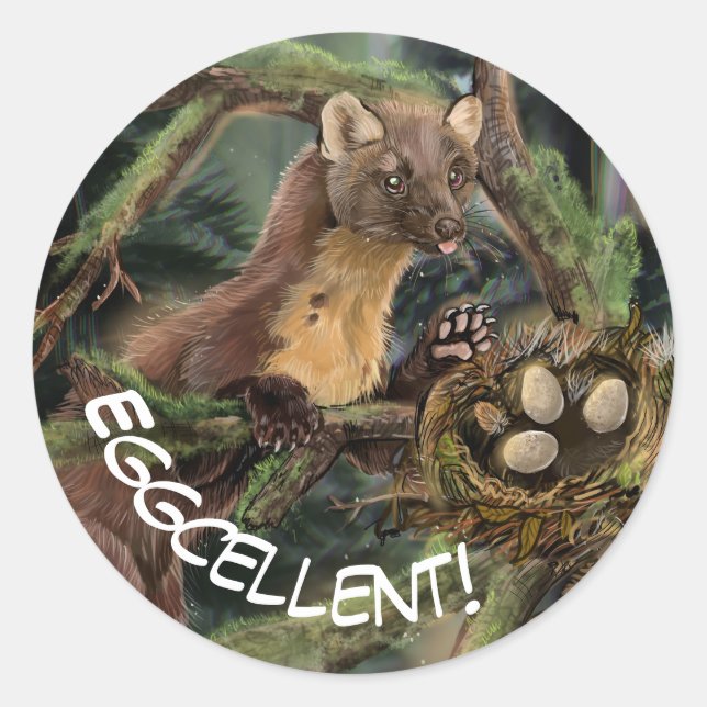 Adesivo Pine Marten Europeu (Frente)