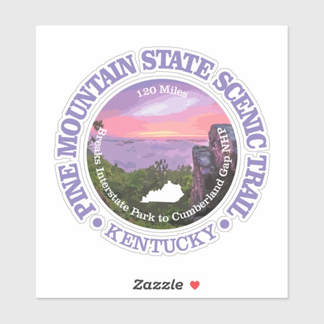 Adesivo Pine Mountain State Scenic Trail (rd) (Folha)