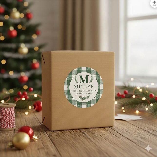 Adesivo Pine Needle Lane Monogram - Deep Pine Green (Criador carregado)