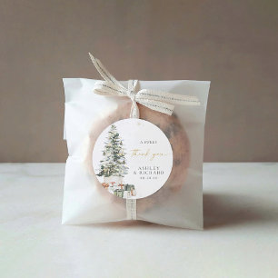 Adesivo Pine Tree Christmas Classic Round Sticker