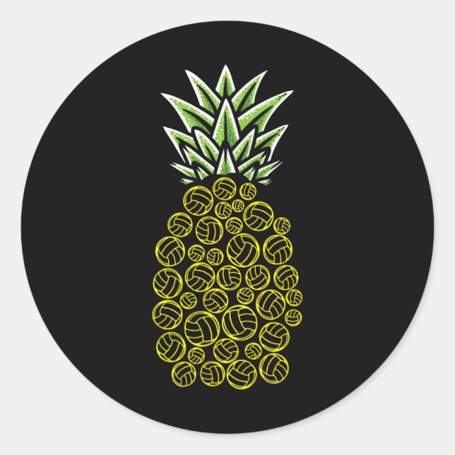 Adesivo Pineapple Aloha Beaches Hawaii Beach Voleibol - (Frente)