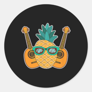 Adesivo Pineapple Aloha Beaches Hawaii Ukulele Gift - Guit