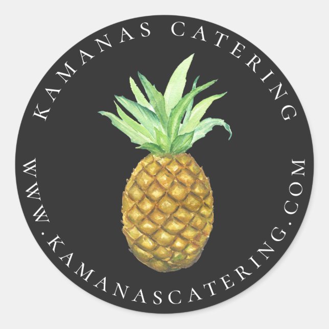 Adesivo Pineapple Island Personalizado para Catering Stick (Frente)