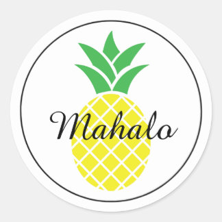 Adesivo Pineapple Mahalo Havaí Obrigado Sticker