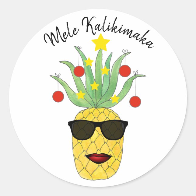 Adesivo Pineapple Mele Kalikimaka (Frente)