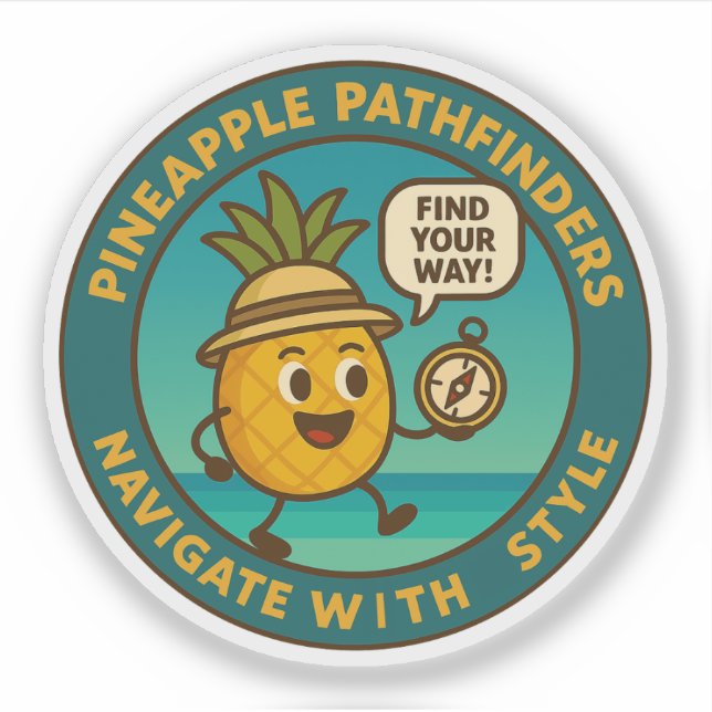 Adesivo Pineapple Pathfinders Navegam Com Estilo (Frente)