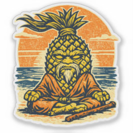 Adesivo Pineapple Sensei Pôr do Sol — Guerreiro do Verão V