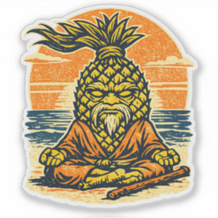 Adesivo Pineapple Sensei Pôr do Sol — Guerreiro do Verão V