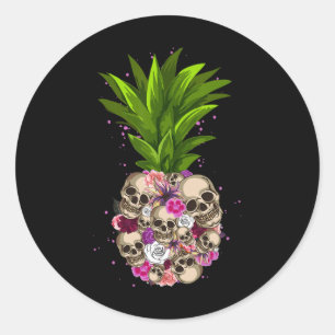 Adesivo Pineapple Skull Funny Aloha Beaches Havaí
